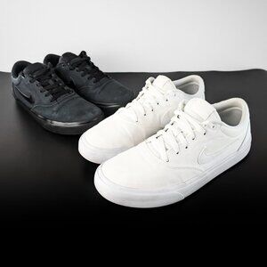 Nike SB Charge (2 Pair Included) White & Black SHIPS TODAY!